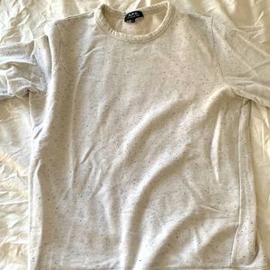 APC white and blue speckled sweatshirt